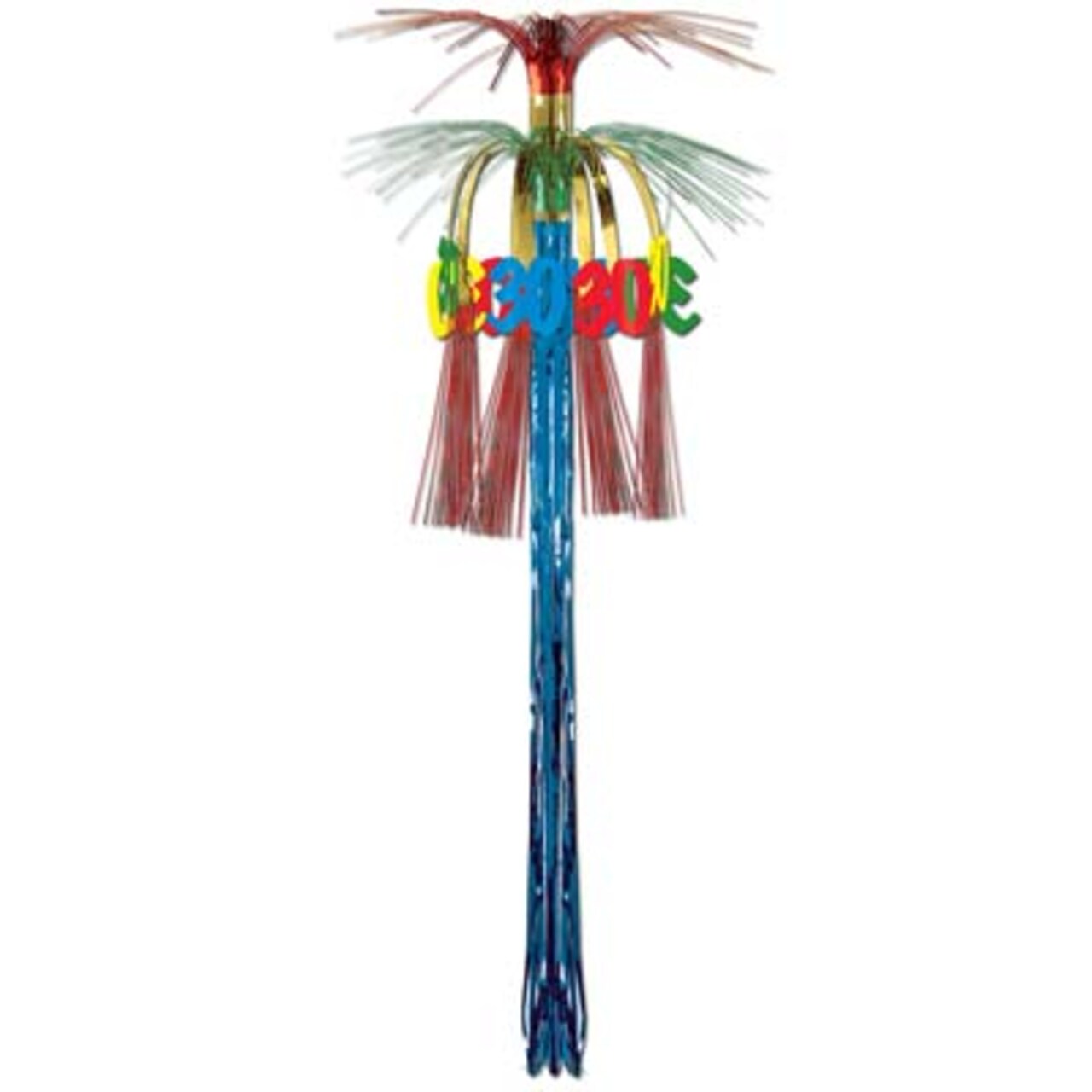 Beistle Pack of 12 30th Birthday Metallic Cascade Hanging Column Party Decorations 3'